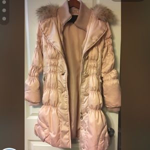 Pink Duck Down Winter Puff Coat